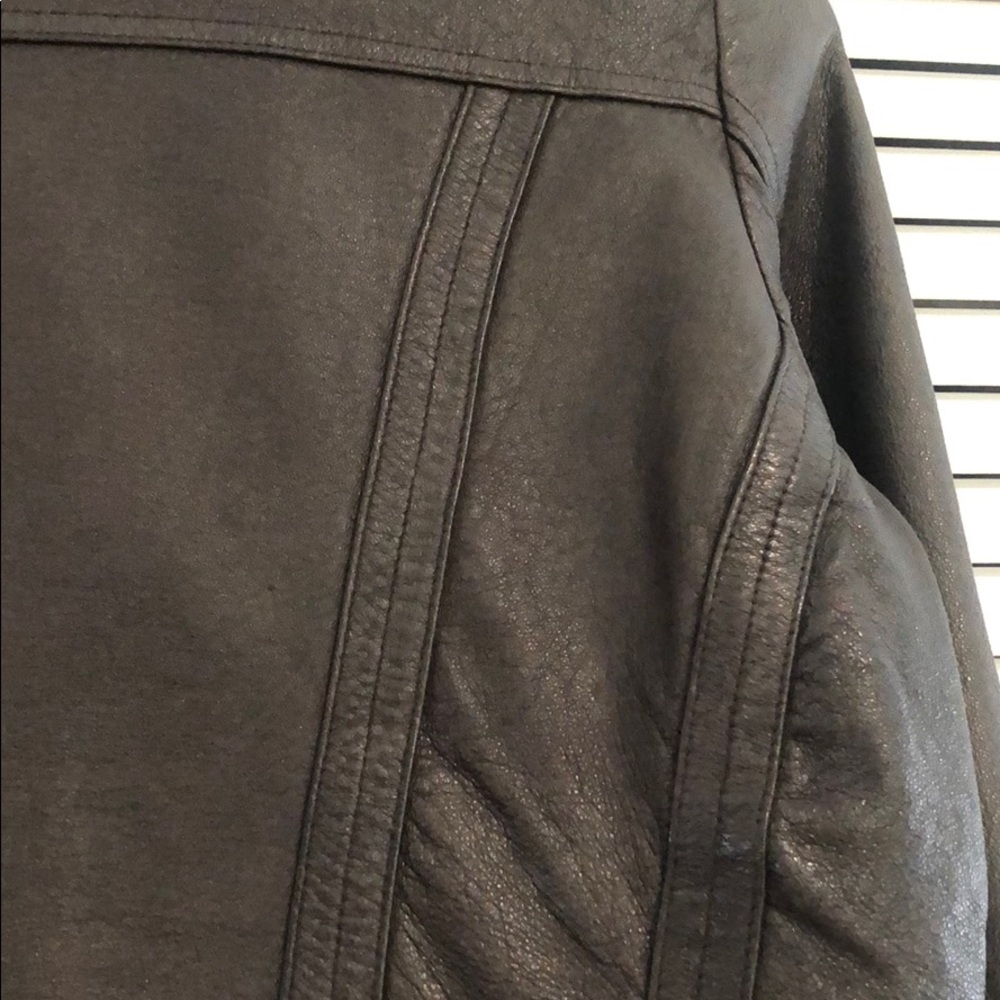 Black Rivet Leather Jacket - image 6